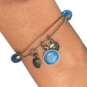 3/$15 Bella Perlina I Love Crusin Blue Crystal Bracelet